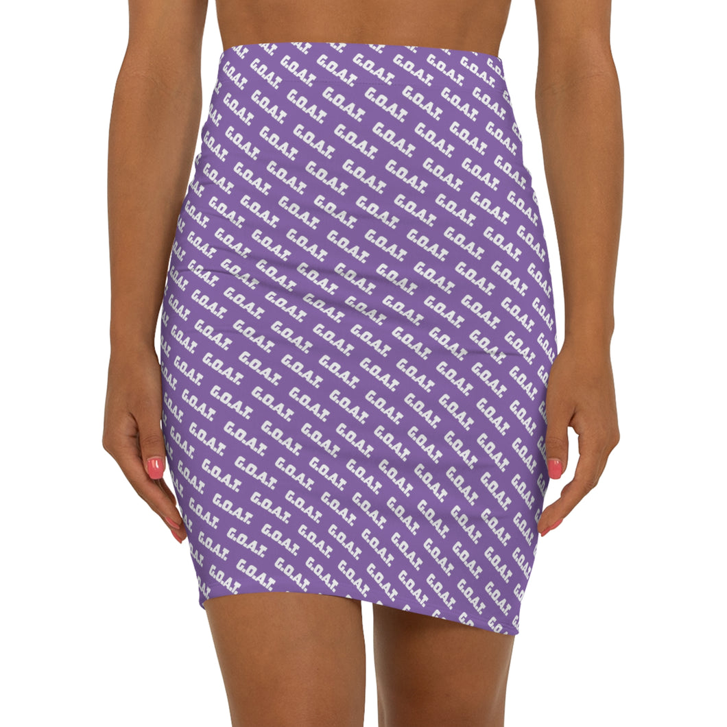 OF SET-2 Goat Pattern Mini Skirt Lilac